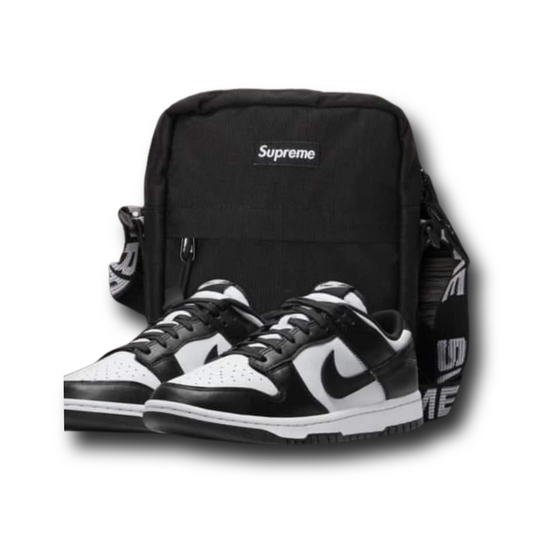 Nike Dunk low Panda x Supreme combo - WORLDOFSHOES