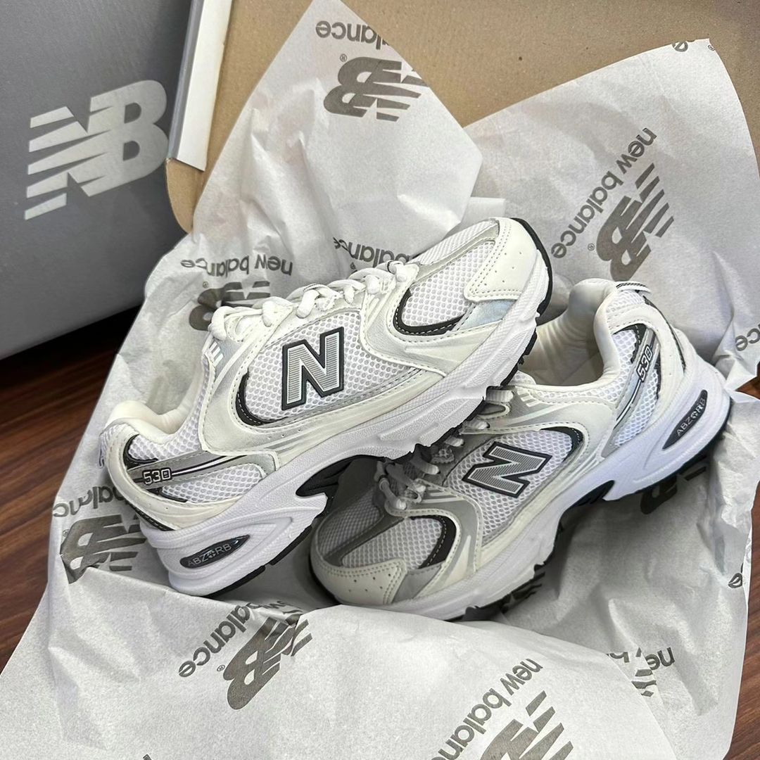 New Balance 530 White Silver Navy - WORLDOFSHOES