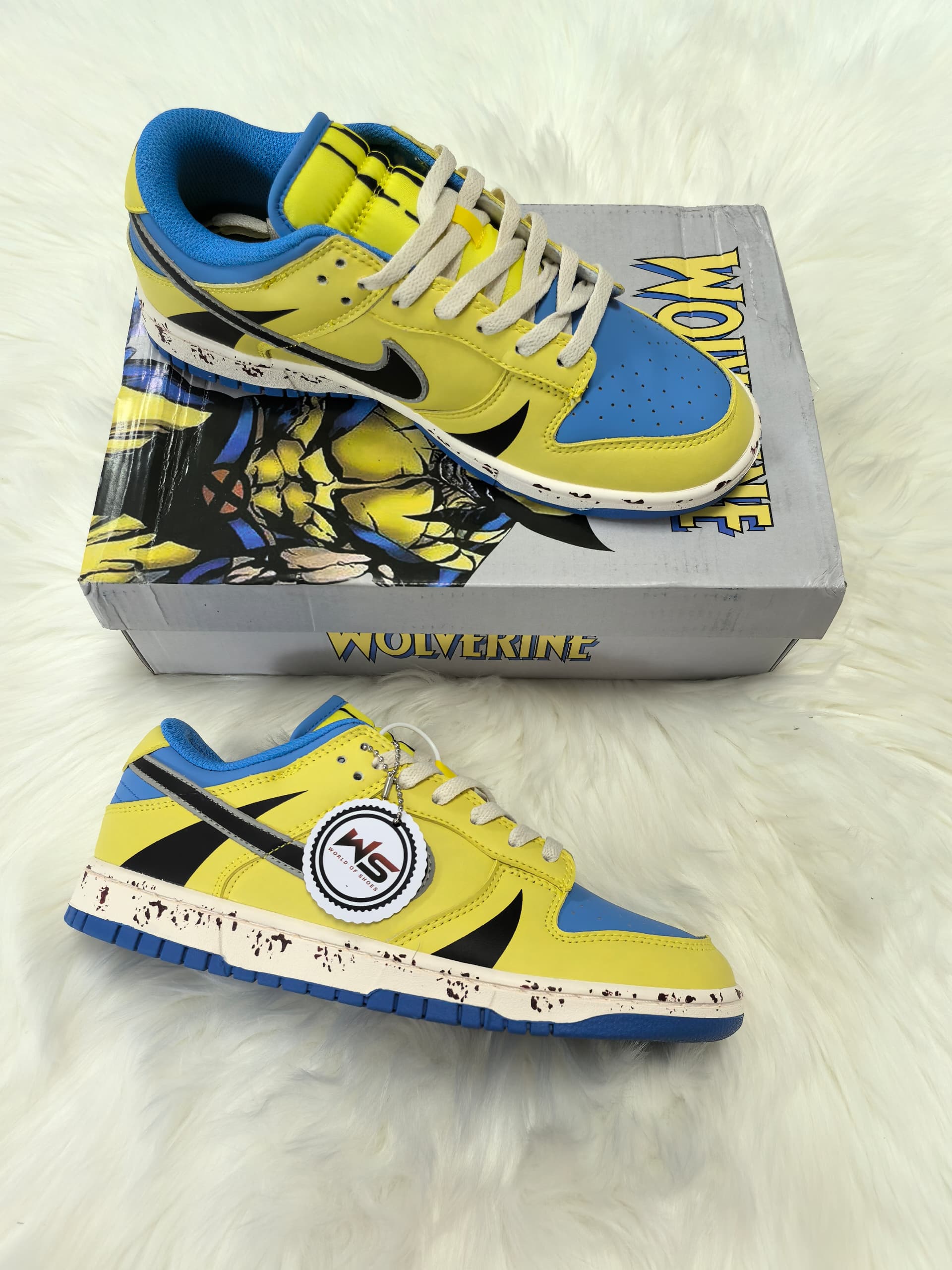 Nike dunk low WOLVERINE DEADPOOL custome - WORLDOFSHOES