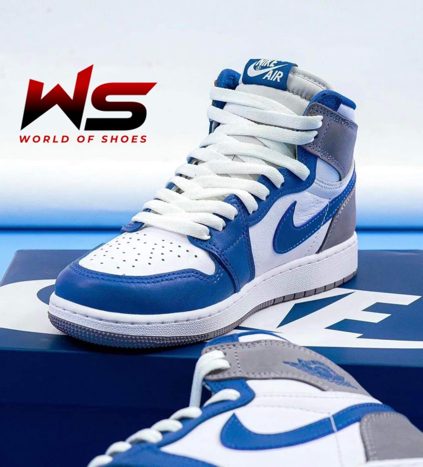 Jordan 1 Retro High OG True Blues - WORLDOFSHOES