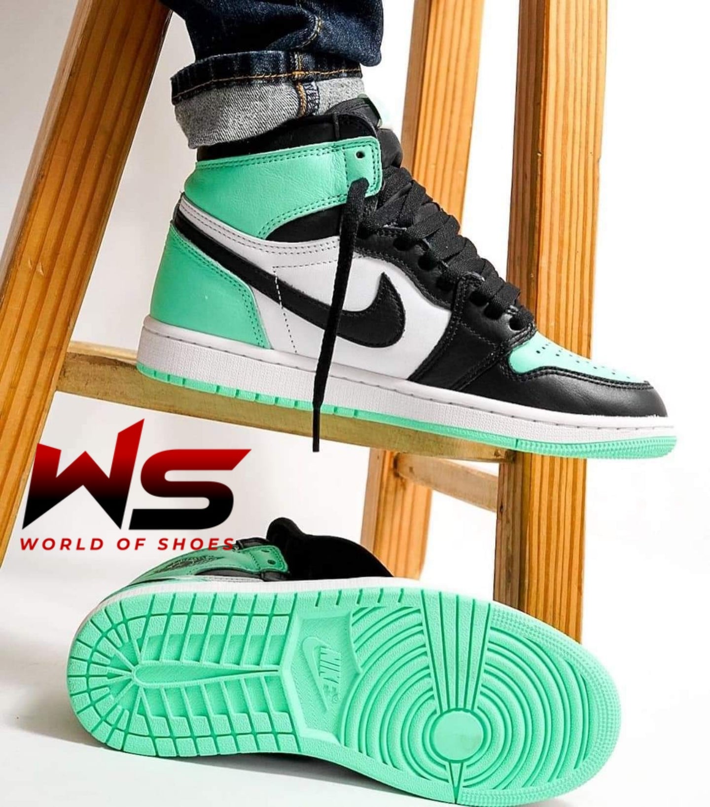 Jordan 1 Retro High OG Green Glow - WORLDOFSHOES