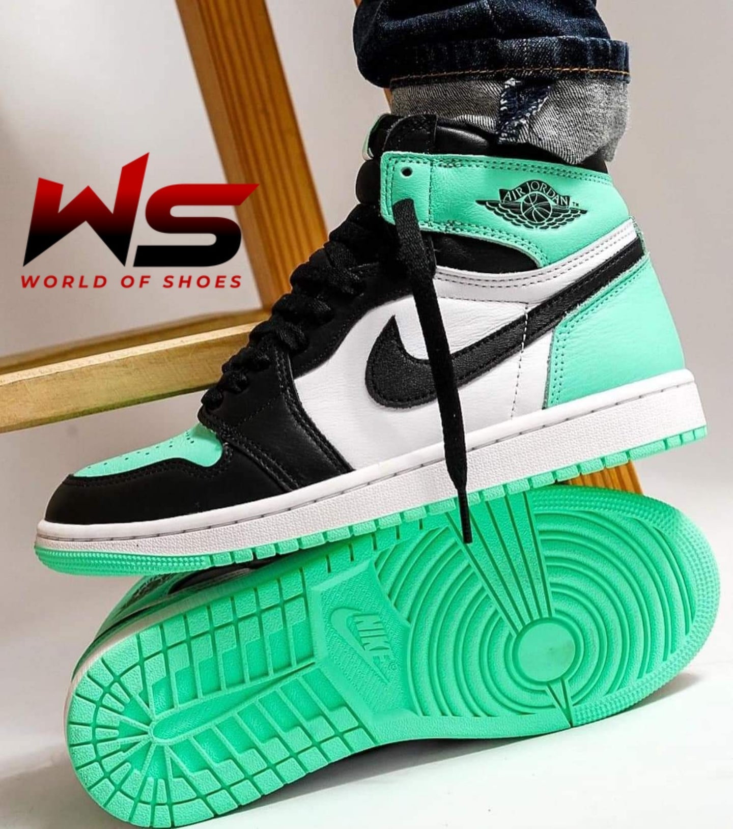 Jordan 1 Retro High OG Green Glow - WORLDOFSHOES