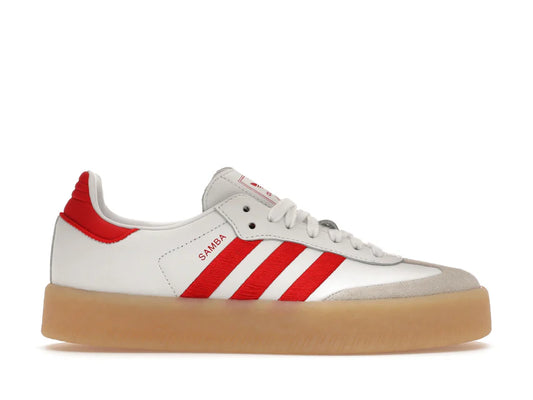 adidas Sambae White Better Scarlet Gum - WORLDOFSHOES
