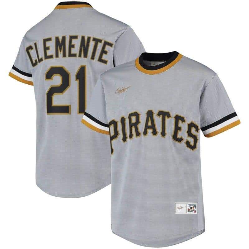 Roberto CLEMENTE jerseys MLB Grey-Black-Yellow - WORLDOFSHOES
