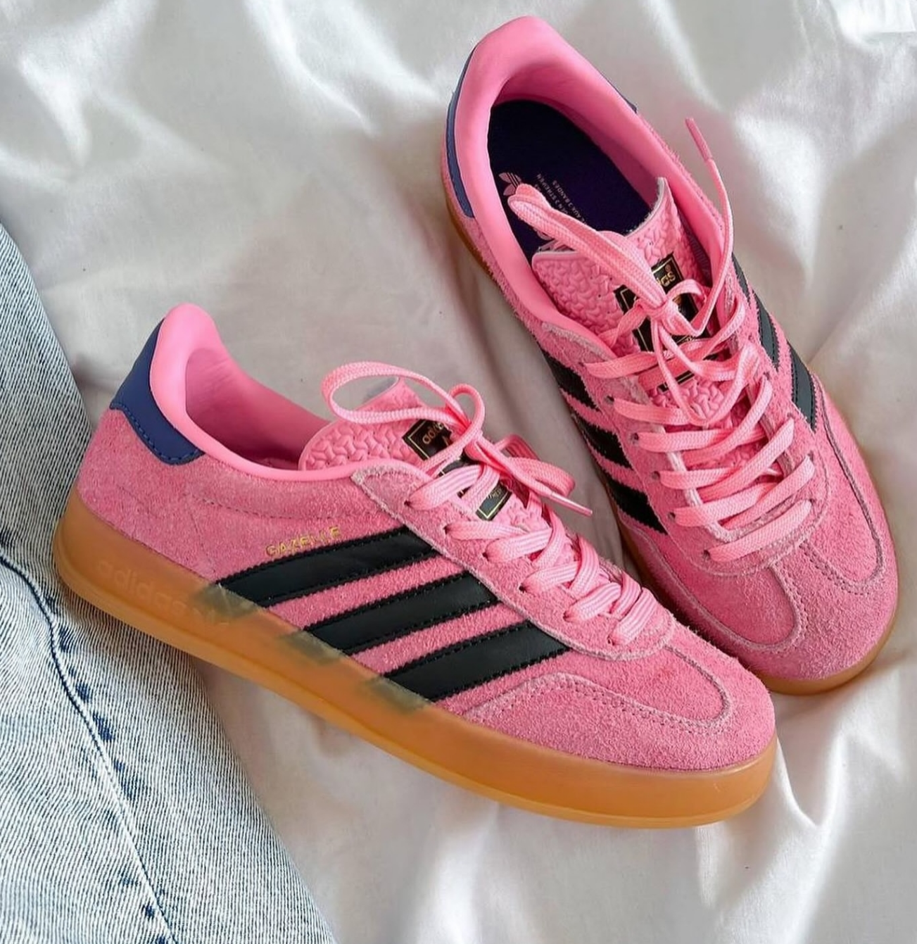 adidas Gazelle Bliss Pink Dark Blue - WORLDOFSHOES