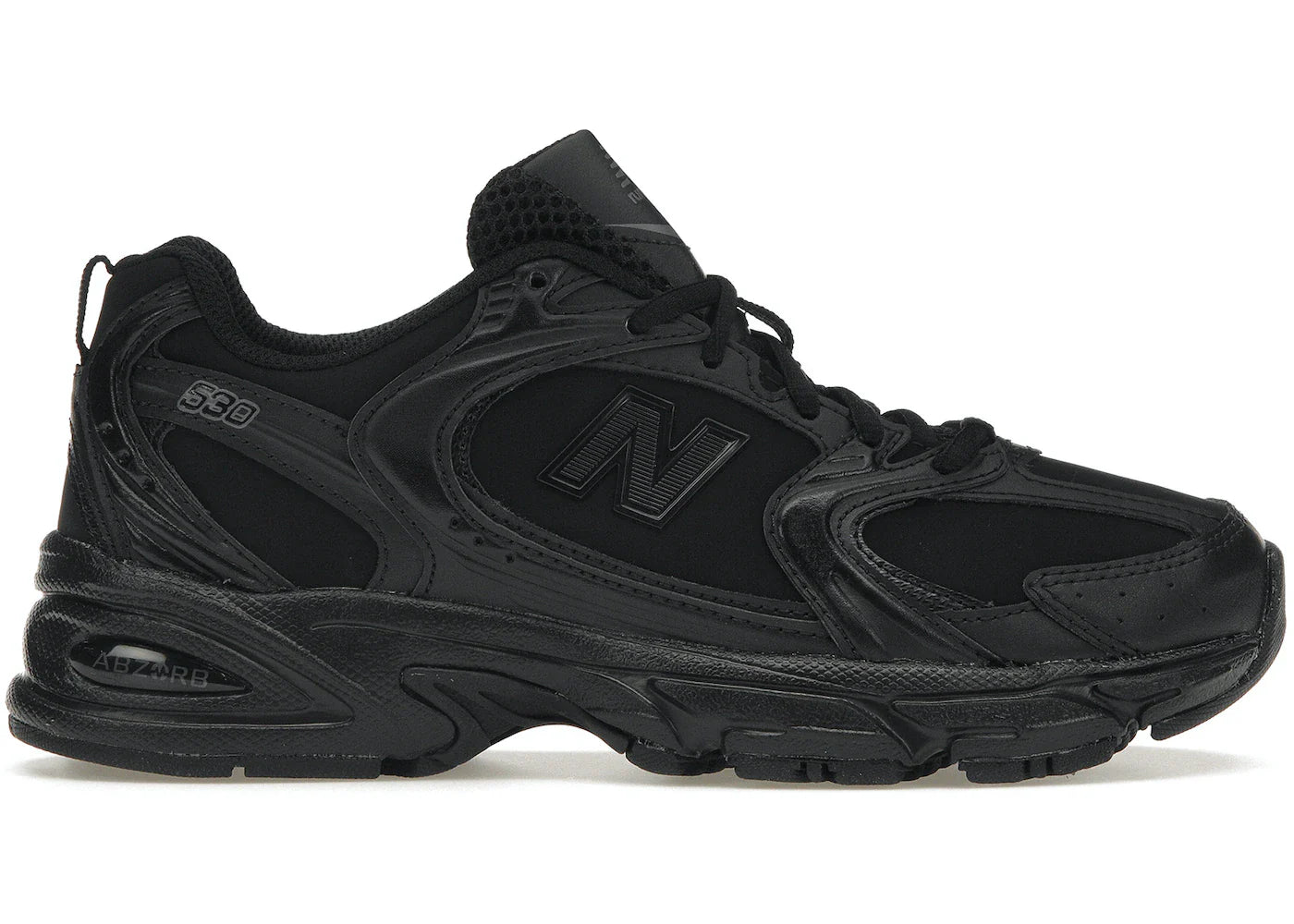 New Balance 530 Triple Black Leather - WORLDOFSHOES