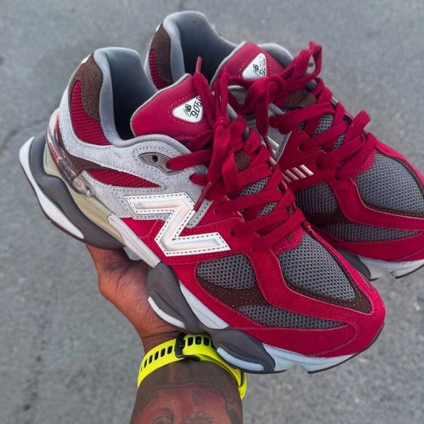 New Balance 9060 Red grey - WORLDOFSHOES